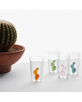 Pahar pentru apa, Cactus Amber, 13 cm, Desert Plants - designer Alessandra Baldereschi - ICHENDORF